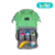 Mochila Maternidade Verde/Cinza Nylon Mescla - comprar online