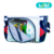 Mochila Maternidade Branco/Azul/Vermelho Couro Ecológico