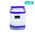 Porta Mamadeira Duplo Maternidade Branco/Cinza/Lilás Couro Ecológico