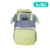 Mochila Maternidade Amarelo/Cinza Nylon Amassado