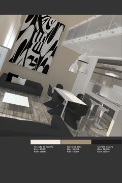 Diseño de Loft - cocina comedor