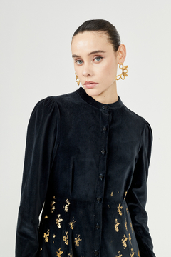 Vestido Ceibo Terciopelo y Estampa A Mano - Pre Order en internet
