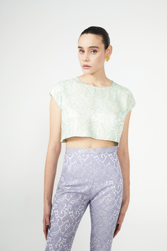Top Brocato Verde Agua