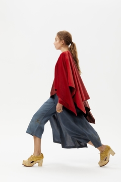 Poncho Irregular de Terciopelo - Pre Order