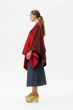 Poncho Irregular de Terciopelo - tienda online