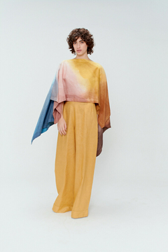 Poncho Irregular Lino - comprar online