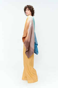 Poncho Irregular Lino - tienda online