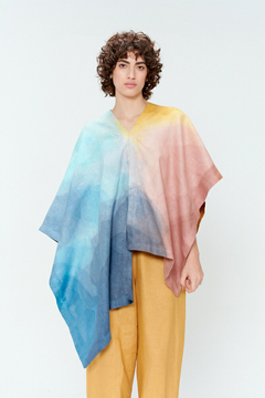 Poncho Irregular Lino en internet