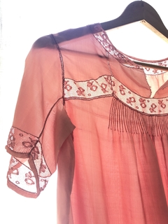 Vestido Seda y Encaje - comprar online