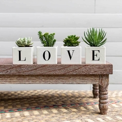 Set of 4 Ceramic Monogram Planters on internet