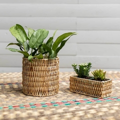 Handwoven Wicker Baskets (Set of 2) - buy online