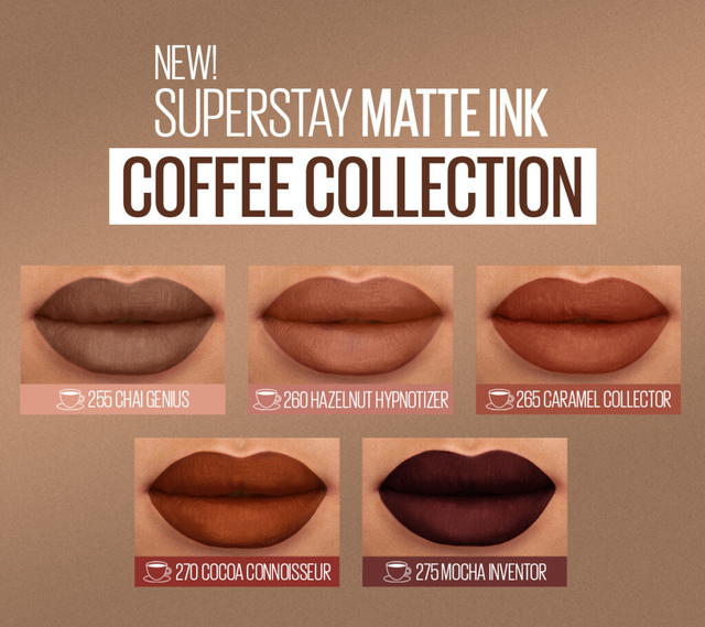 Maybelline labial super stay matte ink COFFEE EDITION