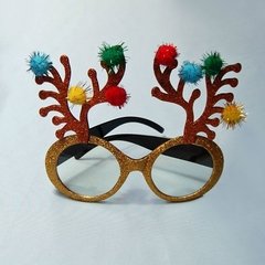 Óculos glitter dourado e pompons|COISAS DA DIXIE