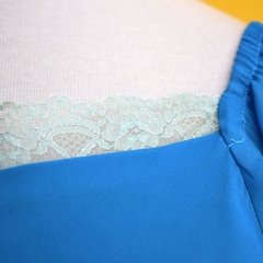 blusa ciganinha azul | ECO - Amo Muito