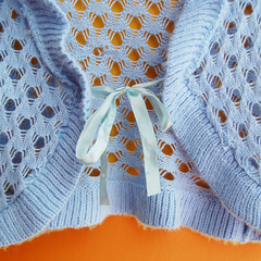 Bolero de tricô azul - comprar online