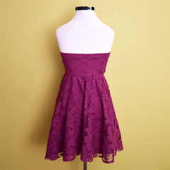 Vestido rendado cor de uva| ZARA - comprar online