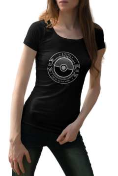 Camiseta Baby Look Pokémon Pokebola Feminino Preto - comprar online