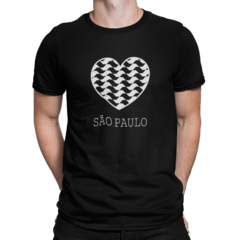 Camiseta Camisa São Paulo Cidade Masculina Preto