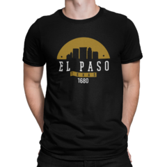 Camiseta Camisa El Paso Texas City Masculina Preto