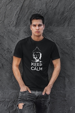 Camiseta Camisa Keep Calm Masculino Preto - comprar online