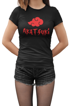 Camiseta Baby Look Akatsuki Feminino Preto - comprar online