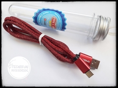 CABLE USB KOSMO TIPO C GLITTER VARIOS COLORES