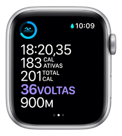 - Apple Watch Series 6 44mm GPS - Prata - M00D3 na internet