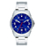 Relógio Orient Masculino Prata Fundo Azul MBSS1154A D2SX