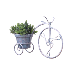 Triciclo Decorativo com Vaso - Azul Provençal - Calla Lilis Arte e Design® | Arranjos de Flores Personalizados, Móveis Orientais e Peças Decorativas
