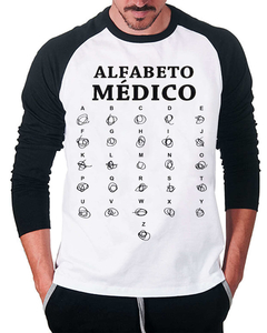 Camiseta Raglan Manga Longa Alfabeto Médico - comprar online