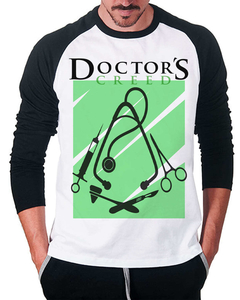 Camiseta Raglan Manga Longa Doctors Creed - loja online