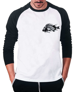 Camiseta Raglan Manga Longa Fóssil - comprar online