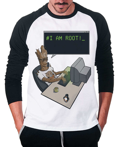 Camiseta Raglan Manga Longa I AM ROOT - comprar online