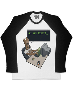 Camiseta Raglan Manga Longa I AM ROOT
