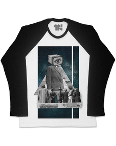 Camiseta Raglan Manga Longa Deus Marketing