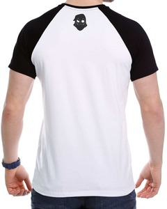 camiseta raglan frente e costa