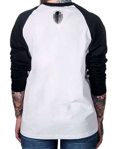 Camiseta Raglan Manga Longa Fóssil - loja online