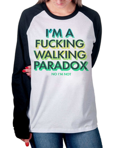 Camiseta Raglan Manga Longa Paradoxo na internet