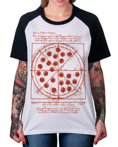 Camiseta Raglan Pizza Vitruviana na internet