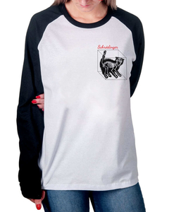Camiseta Raglan Manga Longa Schrodinger na internet
