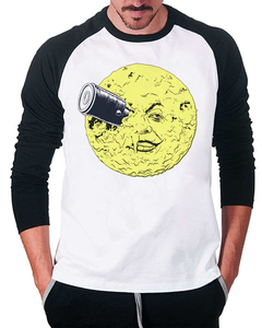 Camiseta Raglan Manga Longa Viagem a Lua de Julio Verne - comprar online