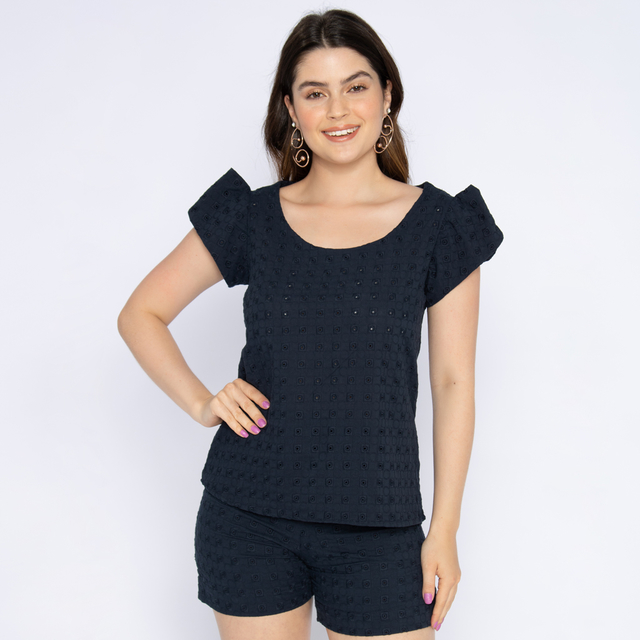 blusa laise azul