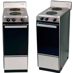 Cocina eléctrica BROGAS 2 HLLA de pie angosta ACERO
