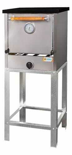 HORNO PIZZERO DE 3 MOLDES DE ACERO Y LOZA