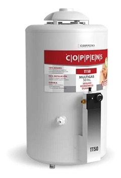 Termotanque Coppens Ttqa 50 Lts. conexion de agua sup.. de pie o colgar Gas Nat