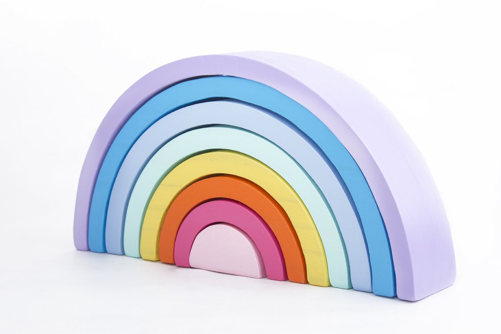 Arcoiris Gigante Colores Pasteles Mil Grullas Jugando Arcoiris Gigante Colores Pasteles Mil Grullas Jugando