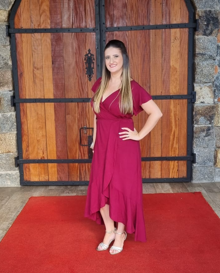 Vestido Longo Eloá Lastex Terracota