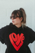 MOLETOM OVER 'L♡VE' N.Y. PRETO