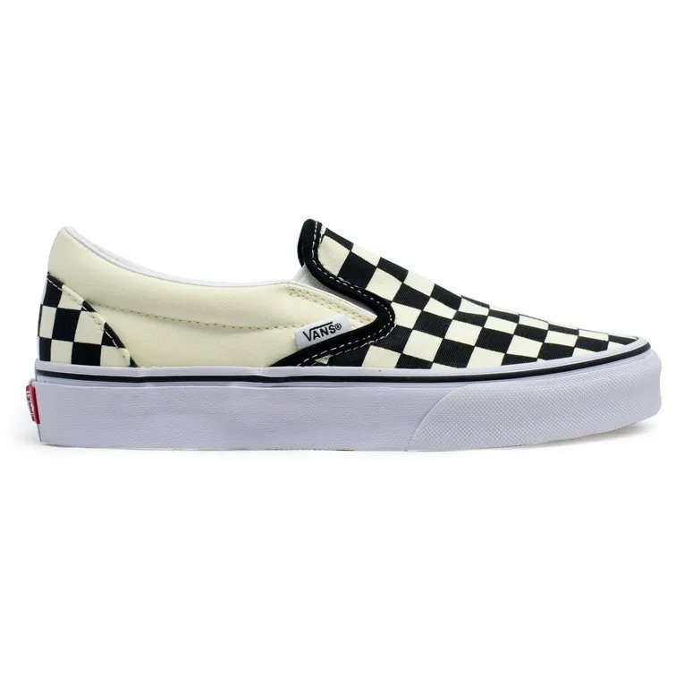 vans slip on quadriculado preto e branco