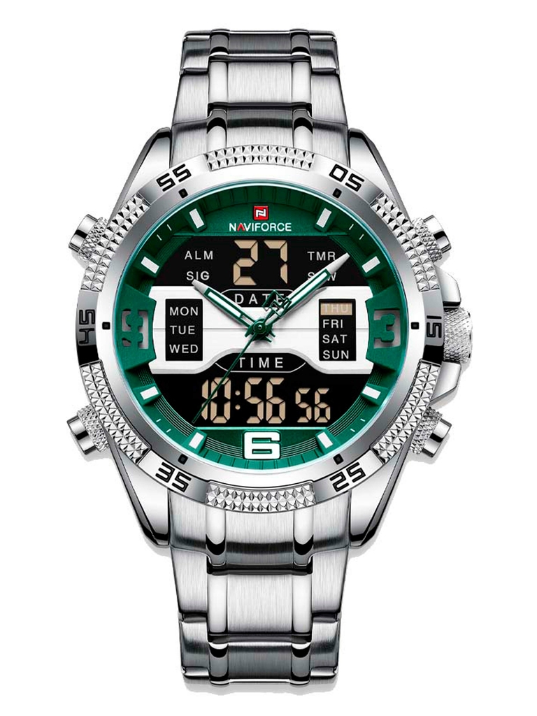NAVIFORCE Orologio Sportivo Uomo – Quarzo Giapponese, Cinturino In Pelle, Impermeabile 3 ATM, Data